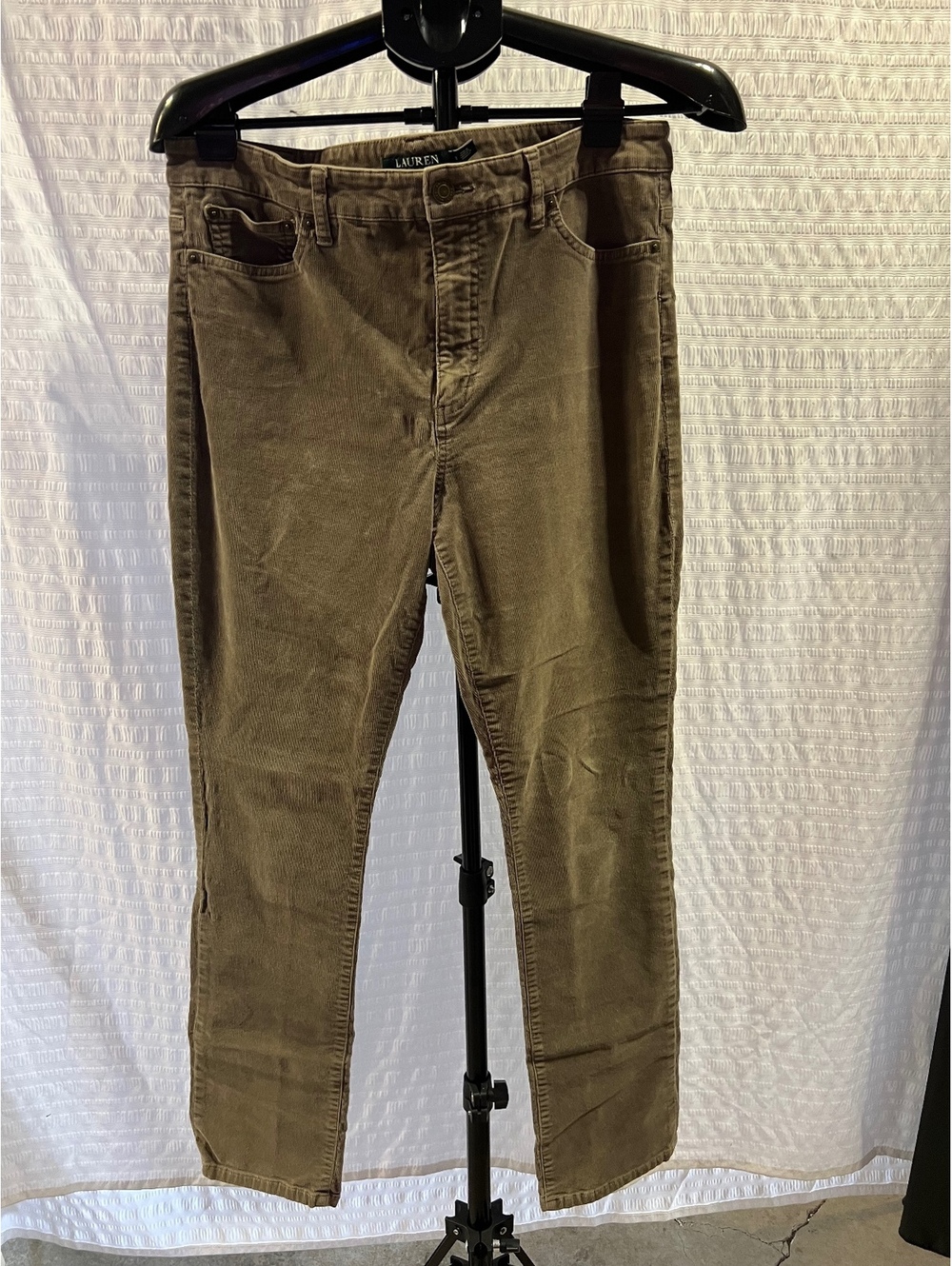 Vintage Y2K Lauren Ralph Lauren Corduroy Pants Women’s 12 Brown/Taupe Straight